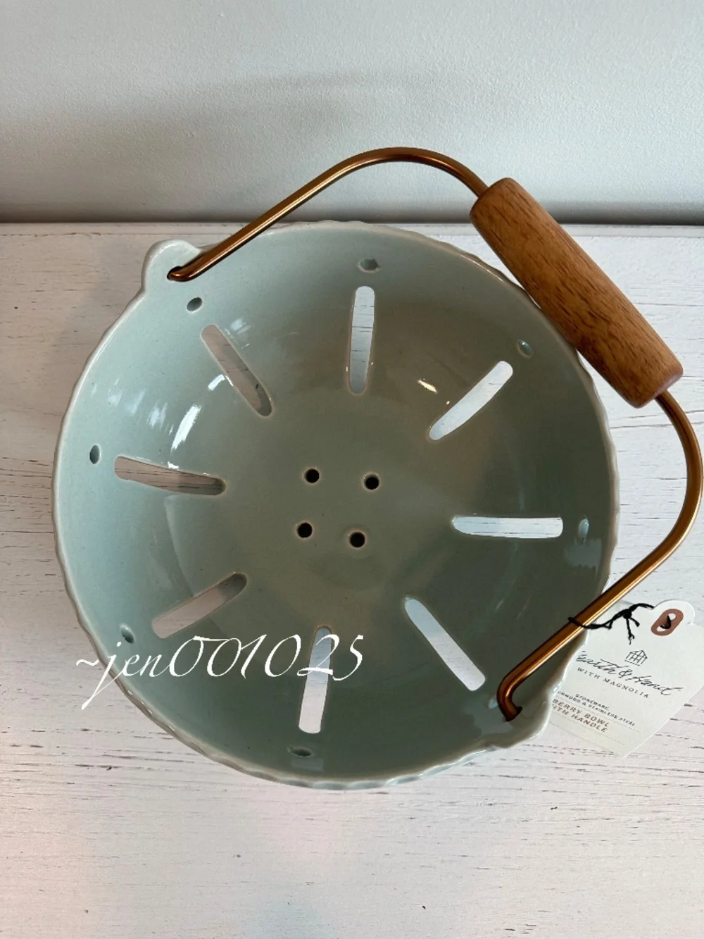 Stoneware Berry Bowl with Handle Peace Blue - Hearth & Hand Magnolia - Picture 6 of 8